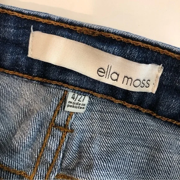 Ella Moss high rise straight jeans ankle length stretch 27/4 - Picture 6 of 10
